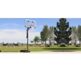 Portable basketball hoop installation